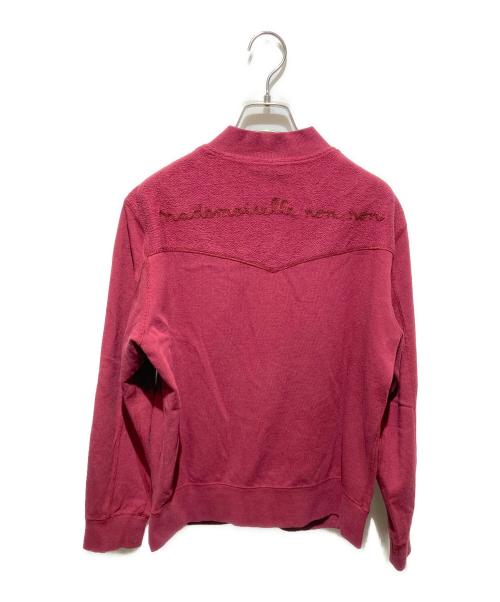 Mademoiselle NON NON（マドモアゼルノンノン）Mademoiselle NON NON (マドモアゼルノンノン) スウェットブルゾン レッド サイズ:Ｍ 未使用品の古着・服飾アイテム