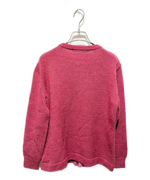 Mademoiselle NON NON（マドモアゼルノンノン）Mademoiselle NON NON (マドモアゼルノンノン) ジップニットカーディガン レッド サイズ:Ｌ 未使用品の古着・服飾アイテム