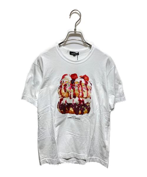 tricot COMME des GARCONS（トリココムデギャルソン）tricot COMME des GARCONS (トリココムデギャルソン) AD2018 スウィーツプリントTシャツ ホワイト サイズ:S 未使用品の古着・服飾アイテム