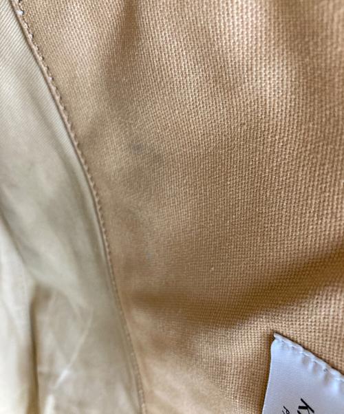 maison kitsune（メゾンキツネ）MAISON KITSUNE (メゾンキツネ) キャンバスロゴトートバッグ イエローの古着・服飾アイテム