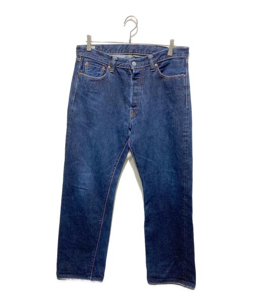 MOMOTARO JEANS（桃太郎ジーンズ）MOMOTARO JEANS (桃太郎ジーンズ) 出陣クラシックストレート ボタンフライ インディゴ サイズ:W34の古着・服飾アイテム