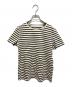 anuans（アニュアンス）の古着「シルクタッチコットンスリムフィットTシャツ」｜ホワイト×ブラック