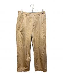District UNITED ARROWS（ディストリクト ユナイテッドアローズ）の古着「CHINO WIDE 2PLEATS PANTS」｜ベージュ