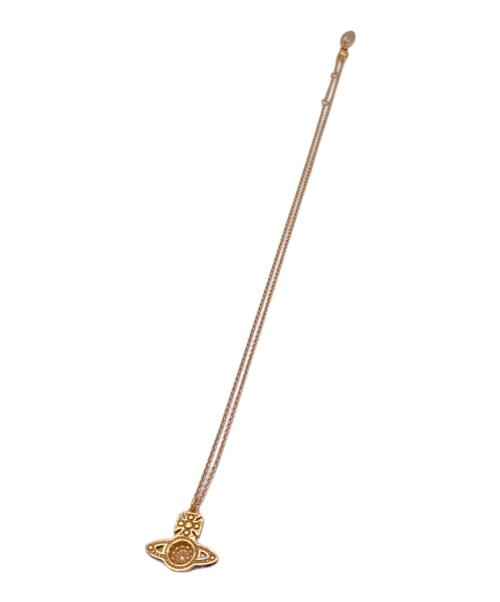 Vivienne Westwood（ヴィヴィアンウエストウッド）Vivienne Westwood (ヴィヴィアンウエストウッド) オーブ ストーンネックレス ピンクゴールドの古着・服飾アイテム