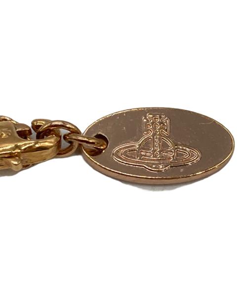 Vivienne Westwood（ヴィヴィアンウエストウッド）Vivienne Westwood (ヴィヴィアンウエストウッド) オーブ ストーンネックレス ピンクゴールドの古着・服飾アイテム
