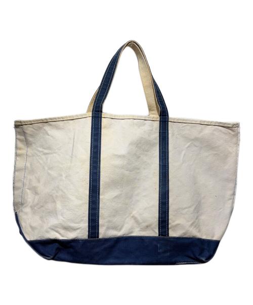 L.L.Bean（エルエルビーン）L.L.Bean (エルエルビーン) 80ｓ２色タグキャンバストートバッグ ネイビー×アイボリーの古着・服飾アイテム