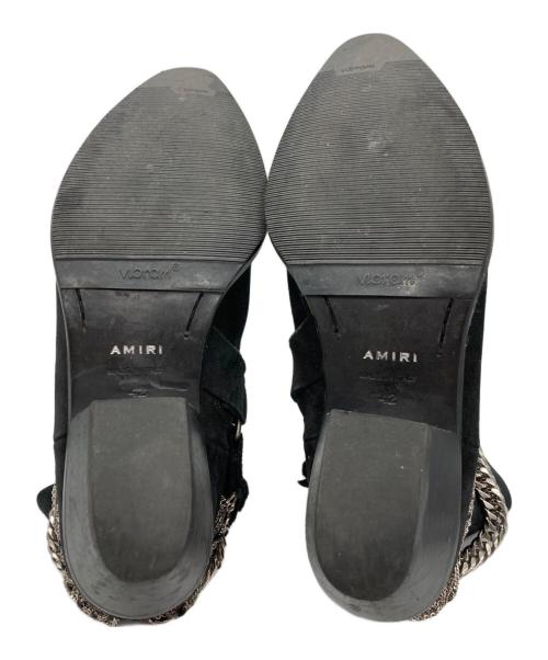AMIRI（アミリ）AMIRI (アミリ) Chain Embellished Ankle Boots/チェーンディテール付きスエードブーツ ブラック サイズ:42の古着・服飾アイテム