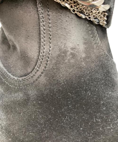 AMIRI（アミリ）AMIRI (アミリ) Chain Embellished Ankle Boots/チェーンディテール付きスエードブーツ ブラック サイズ:42の古着・服飾アイテム