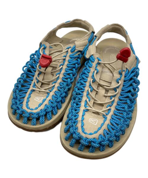 KEEN（キーン）KEEN (キーン) ユニークサンダル ベージュ×ブルー サイズ:25cmの古着・服飾アイテム