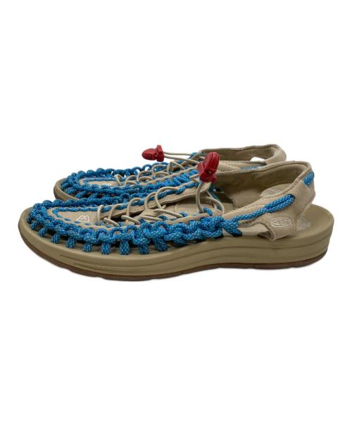 KEEN（キーン）KEEN (キーン) ユニークサンダル ベージュ×ブルー サイズ:25cmの古着・服飾アイテム