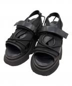 UN3D.アンスリード）の古着「WAVE CODE VOLUME SOLE SANDALS」｜ブラック