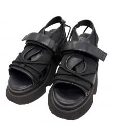 UN3D.（アンスリード）の古着「WAVE CODE VOLUME SOLE SANDALS」｜ブラック