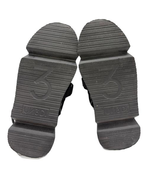 UN3D.（アンスリード）UN3D. (アンスリード) WAVE CODE VOLUME SOLE SANDALS ブラック サイズ:不明の古着・服飾アイテム