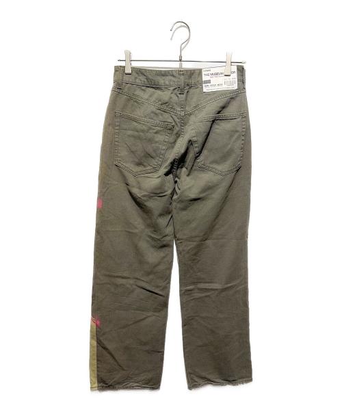 THE MUSEUM VISITOR（ザミュージアムビジター）THE MUSEUM VISITOR (ザミュージアムビジター) SPRAYED OBLIQUE LINE INCISION PANTS (KHAKI) カーキ サイズ:Sの古着・服飾アイテム