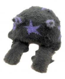 PHYS（フィジックス）の古着「Devil's Worm mink fur jacquard hat」｜ブラック