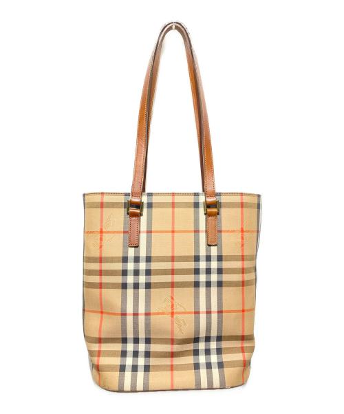 BURBERRY（バーバリー）BURBERRY (バーバリー) 【OLD】ノバチェックバケツ型トートバッグ ベージュの古着・服飾アイテム