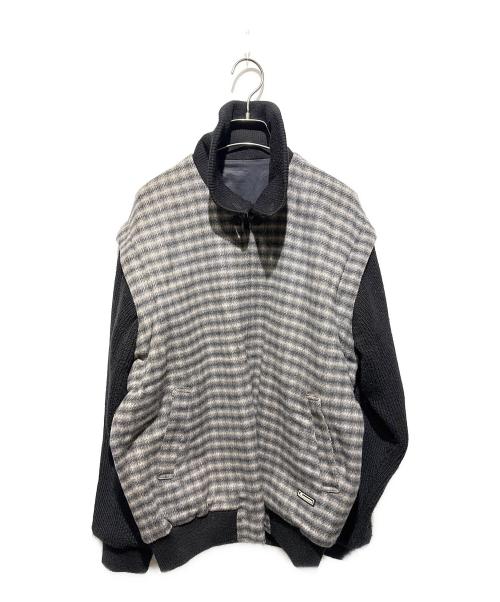 Aquascutum（アクアスキュータム）Aquascutum (アクアスキュータム) カシミヤ混リバーシブルジャケット ブラック サイズ:Ｌの古着・服飾アイテム