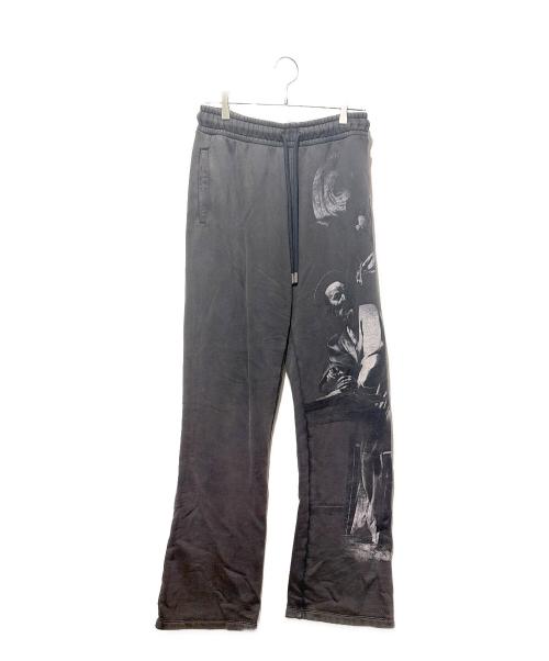 OFFWHITE（オフホワイト）OFFWHITE (オフホワイト) S. Matthew Sweatpants/プリントスウェットパンツ ブラック サイズ:Ｍの古着・服飾アイテム