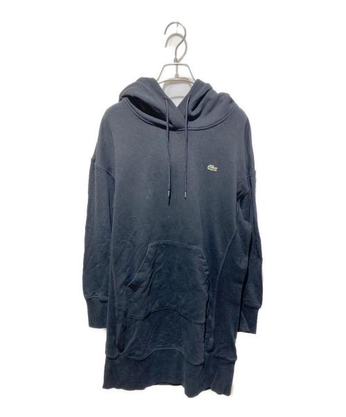 LACOSTE（ラコステ）LACOSTE (ラコステ) 裏毛スウェットフーディワンピース ブラック サイズ:36の古着・服飾アイテム