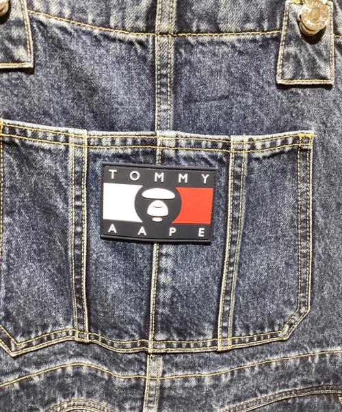 Aape BY A BATHING APE（エーエイプ バイ アベイシングエイプ）AAPE BY A BATHING APE TOMMY HILFIGER (トミーヒルフィンガー) コラボデニムオーバーオール/Dungaree Denim Overalls インディゴ サイズ:ＸＬの古着・服飾アイテム