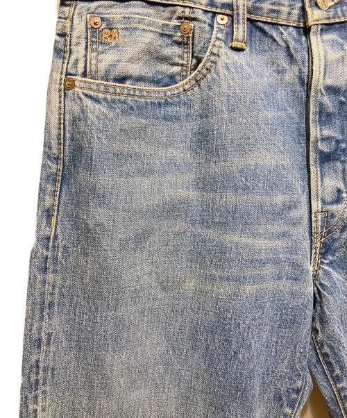 RRL（ダブルアールエル）RRL (ダブルアールエル) RRL刺繍 USA製 ボタンフライデニムパンツ インディゴ サイズ:32の古着・服飾アイテム