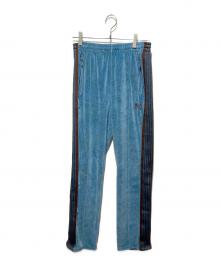 Needles（ニードルズ）の古着「NARROW TRACK PANT/ナロートラックパンツ/ベロア」｜ブラウン×ネイビー