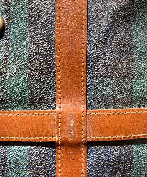 POLO RALPH LAUREN（ポロ・ラルフローレン）POLO RALPH LAUREN (ポロ・ラルフローレン) チェック柄ボストンバッグ ブラウン×グリーンの古着・服飾アイテム