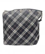 BURBERRY BLUE LABELバーバリー ブルー レーベル）の古着「リバーシブルチェックトートバッグ」｜ピンク×ブラック
