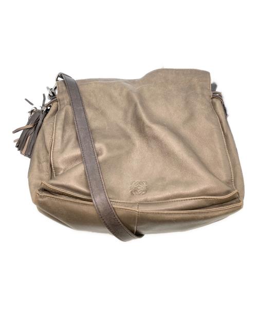 LOEWE（ロエベ）LOEWE (ロエベ) フラメンコショルダーバッグ ブラウンの古着・服飾アイテム