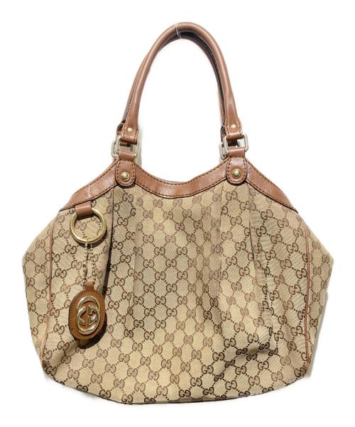 GUCCI（グッチ）GUCCI (グッチ) スーキーGGキャンバストートバッグ ブラウンの古着・服飾アイテム