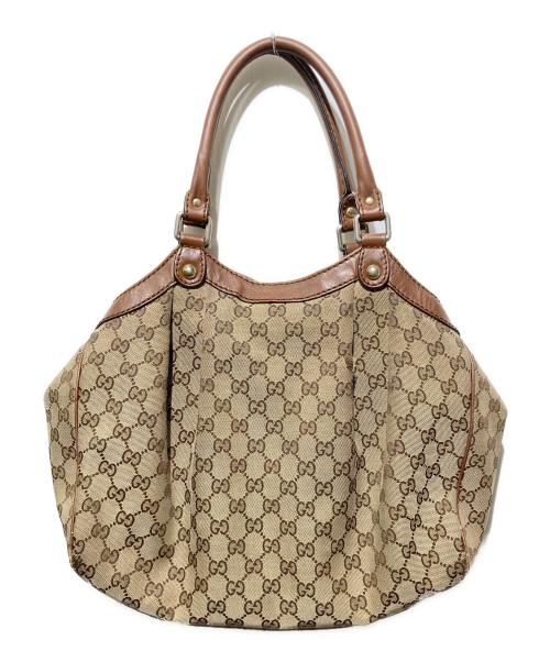 GUCCI（グッチ）GUCCI (グッチ) スーキーGGキャンバストートバッグ ブラウンの古着・服飾アイテム