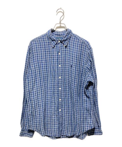 RALPH LAUREN（ラルフローレン）RALPH LAUREN (ラルフローレン) チェックシャツ ネイビー サイズ:Ｌの古着・服飾アイテム