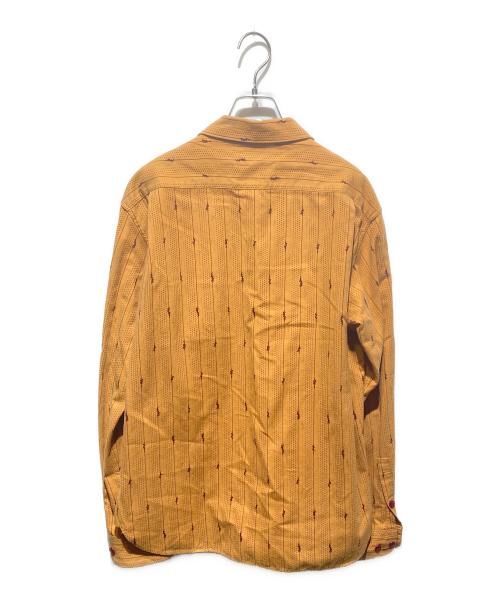 CUSHMAN（クッシュマン）Cushman (クッシュマン) SAMURAI JEANS (サムライジーンズ) DELUXEWARE (デラックスウェア) コラボガチネルシャツ オレンジ サイズ:Ｌの古着・服飾アイテム