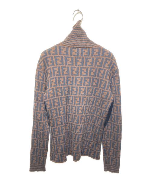 FENDI（フェンディ）FENDI (フェンディ) 【OLD】ズッカ柄タートルネックニット ブラウン サイズ:46の古着・服飾アイテム