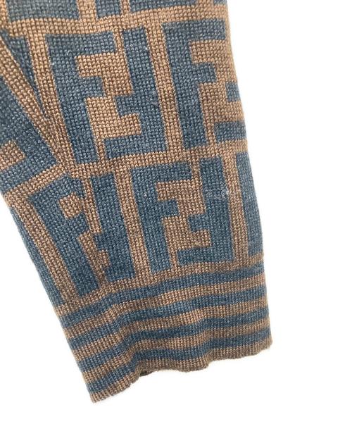 FENDI（フェンディ）FENDI (フェンディ) 【OLD】ズッカ柄タートルネックニット ブラウン サイズ:46の古着・服飾アイテム