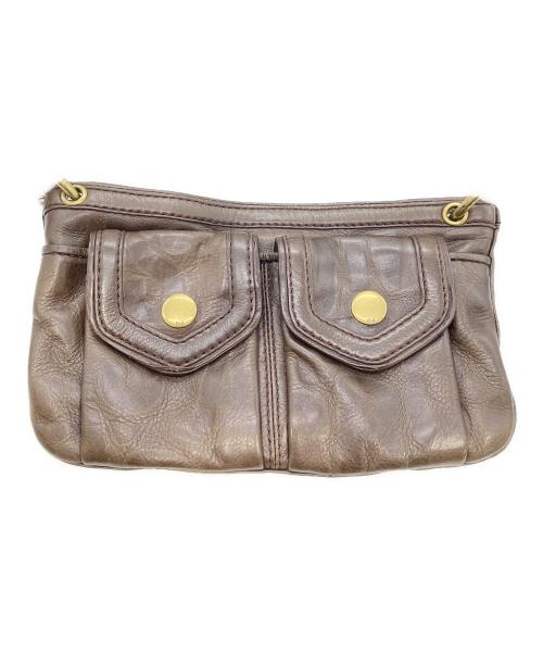 MARC JACOBS（マークジェイコブス）MARC JACOBS (マークジェイコブス) レザーワンショルダーバッグ ブラウンの古着・服飾アイテム