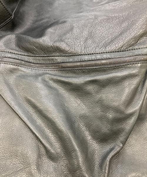 de/co homme（デコオム）de/co homme (デコオム) イタリア製 レザーメッセンジャーバッグ ブラックの古着・服飾アイテム