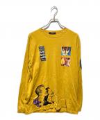 UNDERCOVERアンダーカバー）の古着「コットンロングスリーブTシャツ」｜イエロー