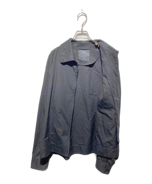 S’YTE YOHJI YAMAMOTO（サイト ヨウジヤマモト）S’YTE Yohji Yamamoto (サイト ヨウジヤマモト) 100/2 COTTON BROAD ZIP-UP BLOUSON ブラック サイズ:3の古着・服飾アイテム
