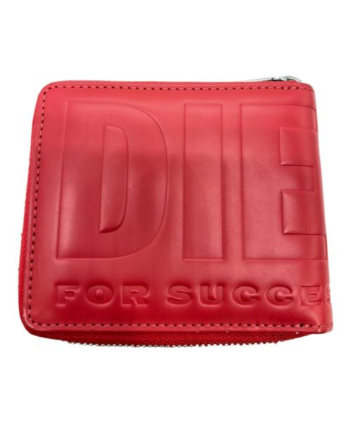 DIESEL（ディーゼル）DIESEL (ディーゼル) BIGロゴ2つ折り財布 レッドの古着・服飾アイテム