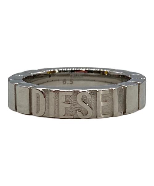 DIESEL（ディーゼル）DIESEL (ディーゼル) ロゴステンレスリング シルバー サイズ:１３号の古着・服飾アイテム