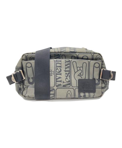 Vivienne Westwood（ヴィヴィアンウエストウッド）Vivienne Westwood (ヴィヴィアンウエストウッド) ハンドサインPVCボディーバッグ グレーの古着・服飾アイテム