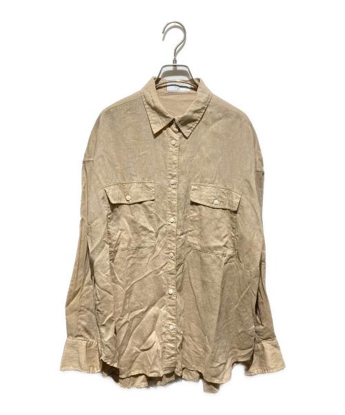 SLOBE IENA（スローブ イエナ）SLOBE IENA (スローブ イエナ) リネンコットンダブルポケットシャツ ベージュ サイズ:FREEの古着・服飾アイテム