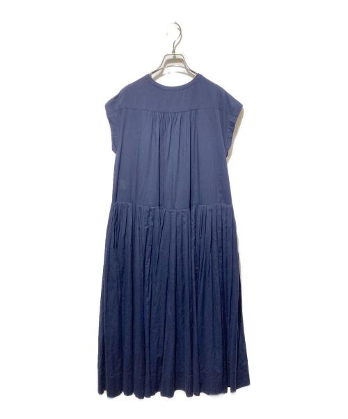 Curensology（カレンソロジー）Curensology (カレンソロジー) タックスカートワンピース ネイビー サイズ:38の古着・服飾アイテム
