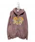 X-girl（エックスガール）の古着「TRIBAL HEART ZIP UP SWEAT HOODIE ジップパーカー105253012004」｜ブラウン