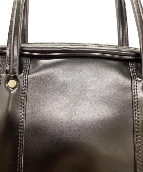 COMME des GARCONS（コムデギャルソン）COMME des GARCONS (コムデギャルソン) ダブルジップエコレザーボストンバッグ ブラックの古着・服飾アイテム