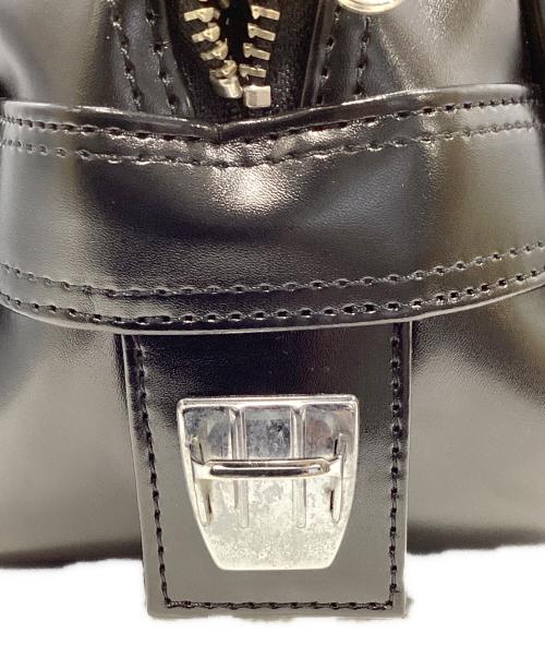 COMME des GARCONS（コムデギャルソン）COMME des GARCONS (コムデギャルソン) ダブルジップエコレザーボストンバッグ ブラックの古着・服飾アイテム