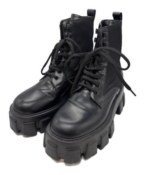 PRADA（プラダ）PRADA (プラダ) モノリスコンバットブーツ ブラック サイズ:37の古着・服飾アイテム