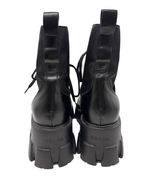 PRADA（プラダ）PRADA (プラダ) モノリスコンバットブーツ ブラック サイズ:37の古着・服飾アイテム