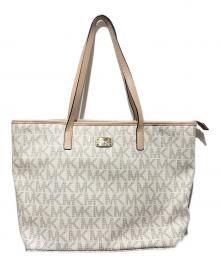MICHAEL KORS（マイケルコース）の古着「ジェットセットアイテム ミディアム ジップ トート」｜ベージュ